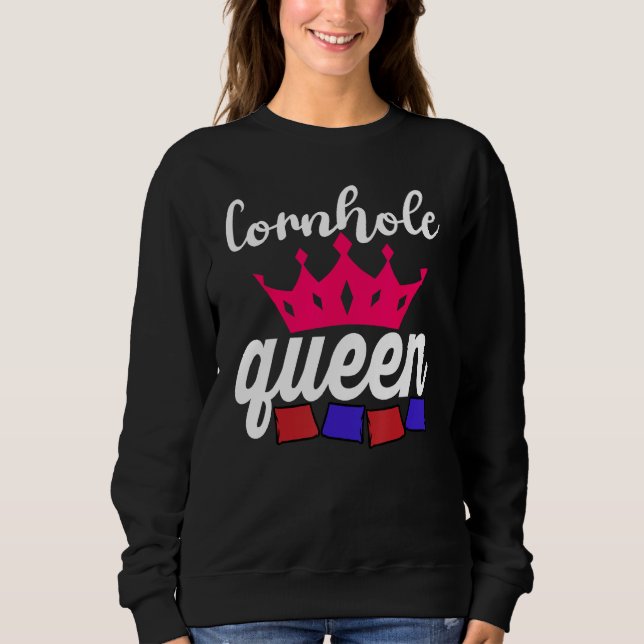 Cornhole Queen Corn Hole T Shirt (Framsida)