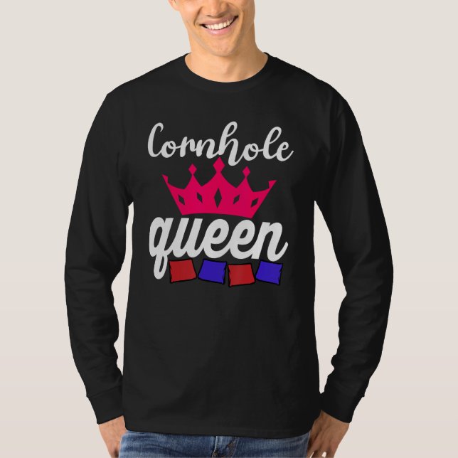 Cornhole Queen Corn Hole T Shirt (Framsida)