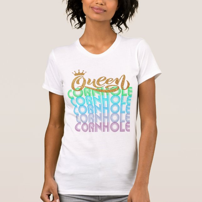 Cornhole Queen T-Shirt (Framsida)