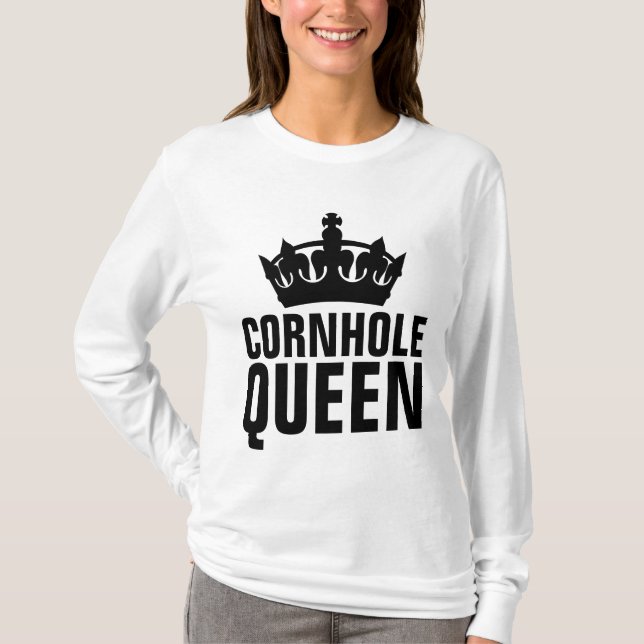 CORNHOLE QUEEN T-Shirts (Framsida)