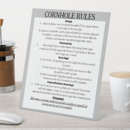 Cornhole Regler Tabletop-tecken