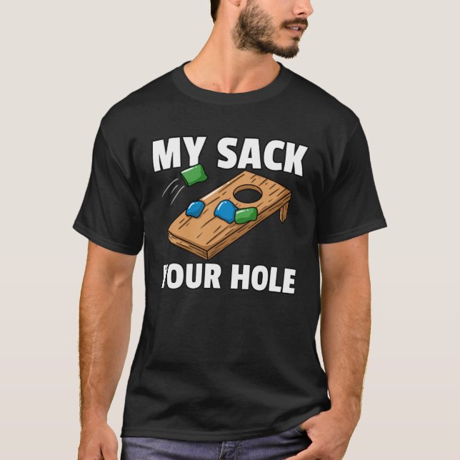 Cornhole  Sack Toss Player T Shirt (Framsida)