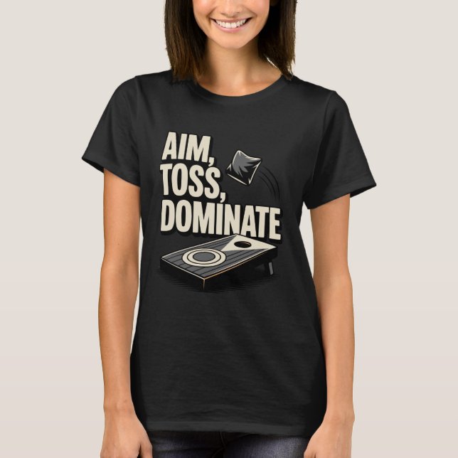 Cornhole-spelare Trädgårdskastningsspel Cornhole T Shirt (Framsida)