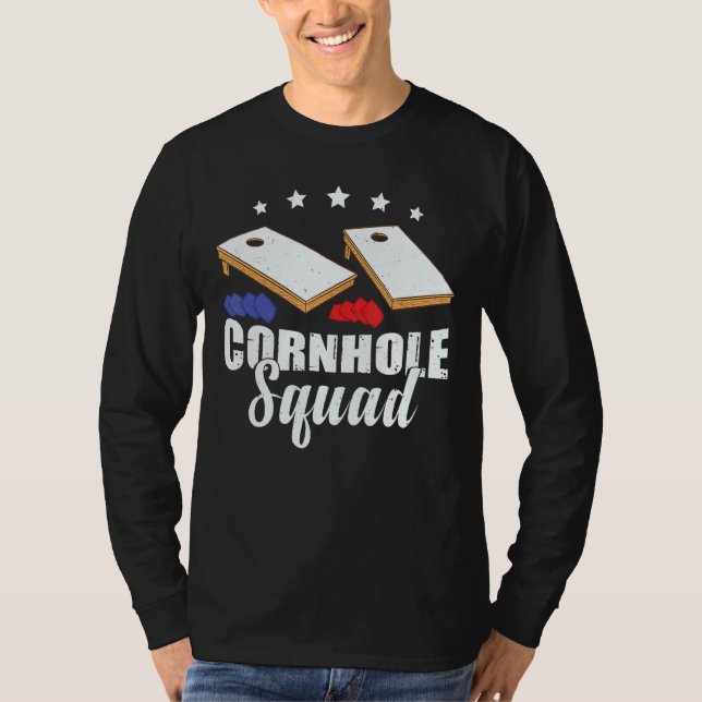 Cornhole Squad Bean Bag Backyard Cornhole T Shirt (Framsida)