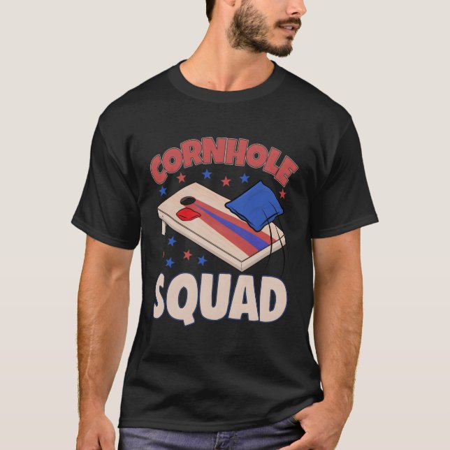 Cornhole Squad Maj Hål Gammer Kärlek T Shirt (Framsida)