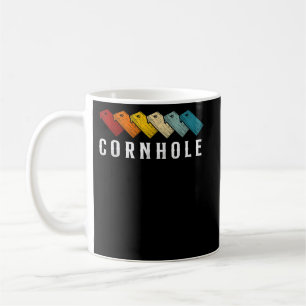 Cornhole Team Bean Bag Player Champ Retro Cornhole Kaffemugg