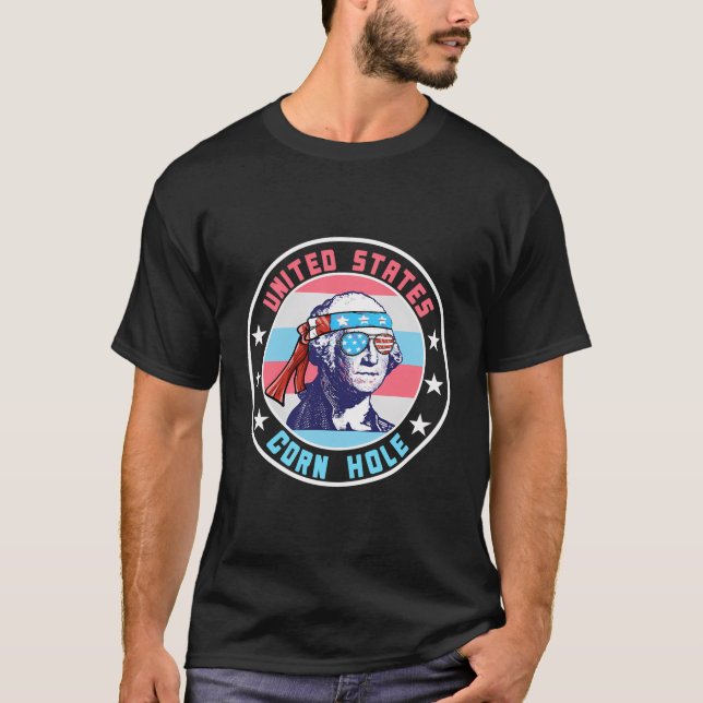 Cornhole Team Shirts Usa Cornhole T Shirt (Framsida)
