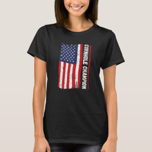 Cornhole Trophy Champion Bean Bag Cornhole Player T Shirt