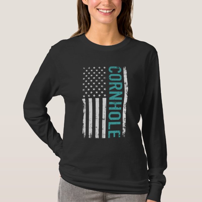 Cornhole USA T Shirt (Framsida)