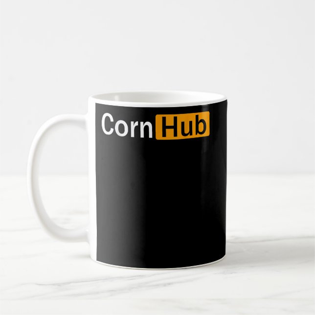 Cornhub Cornhole Cornholer Kaffemugg (Vänster)