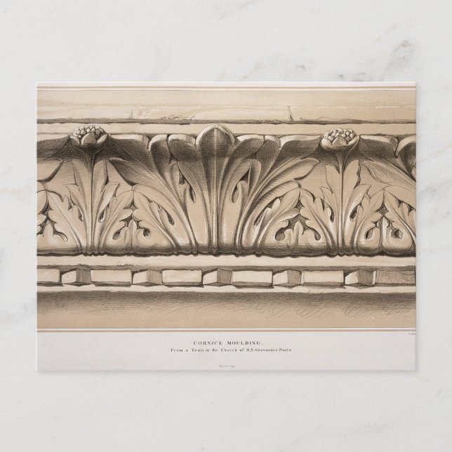 Cornice Molding, från Grav i S.S-kyrkan Vykort (Framsida)