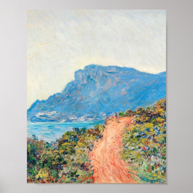 Corniche nära Monaco av Claude Monet Poster (Framsidan)