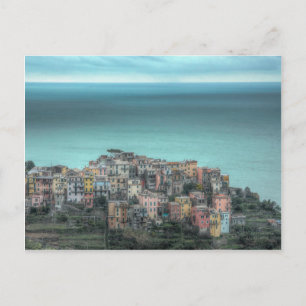 Corniglia på klipporna, Cinque Terre Italien Vykort