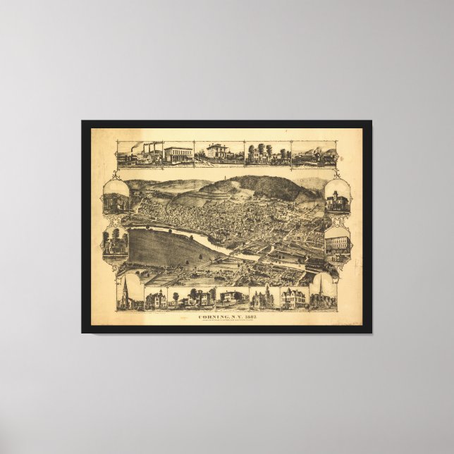 Corning New York (1882) Canvastryck (Framsida)