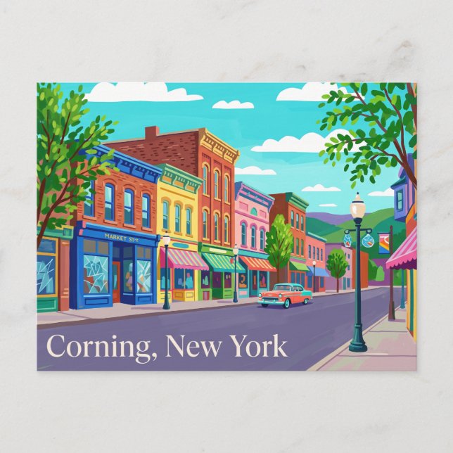 Corning, New York, USA Vykort (Framsida)