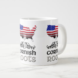 Cornish American Ancestry Roots Jumbo Mugg
