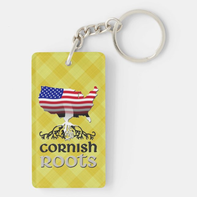 Cornish American Ancestry Roots Nyckelring (Baksidan)