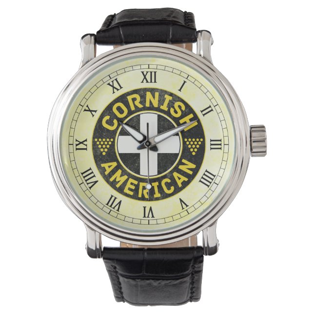 Cornish American Flagga Armbandsur (Framsida)