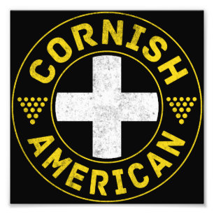 Cornish American Flagga Fototryck