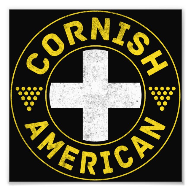Cornish American Flagga Fototryck (Framsidan)