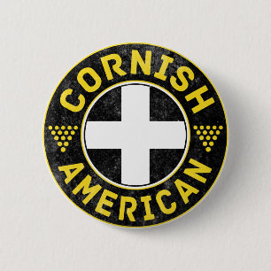 Cornish American Flagga Knapp