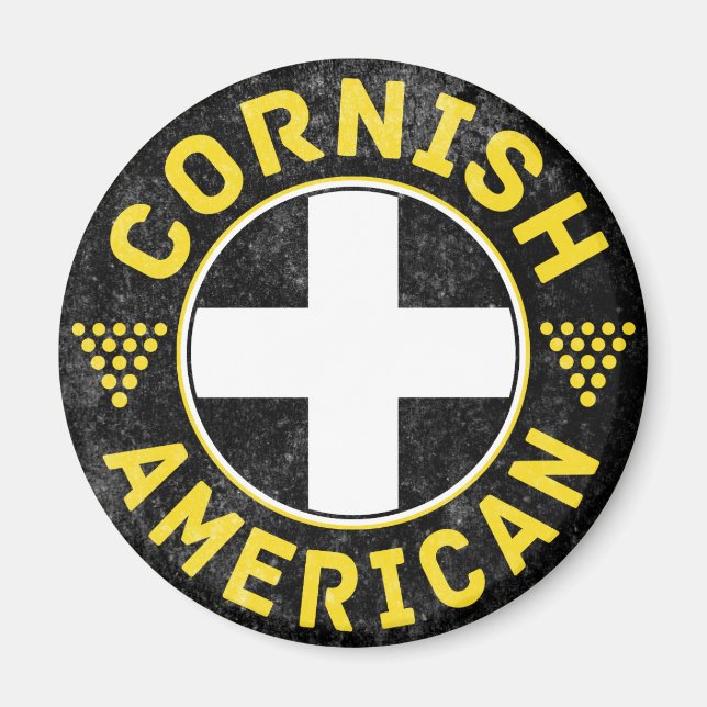 Cornish American Flagga Magnet (Framsidan)