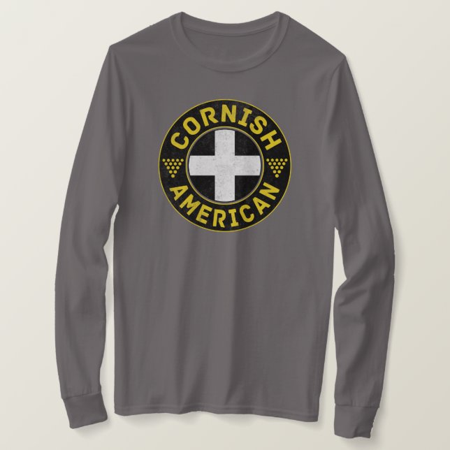 Cornish American Flagga Tee Shirt (Design framsida)