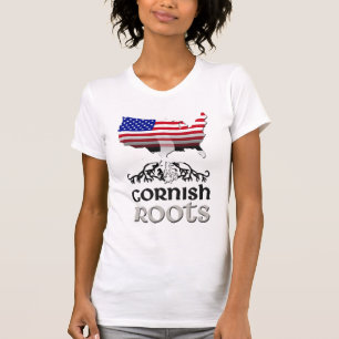 Cornish amerikanska flaggan tee shirt