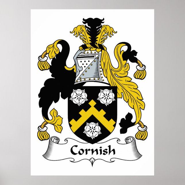 Cornish Family Crest Poster (Framsidan)