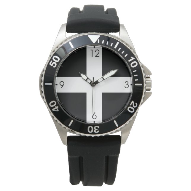 Cornish Flagga (Cornwall) (England, Förenade kunga Armbandsur (Framsida)