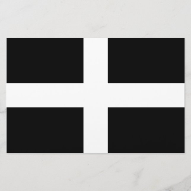 Cornish Flagga (Cornwall) (England, Förenade kunga Brevpapper (Framsida)
