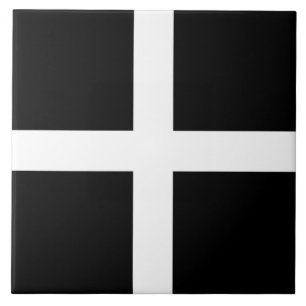 Cornish Flagga (Cornwall) (England, Förenade kunga Kakelplatta