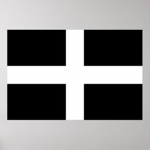 Cornish Flagga (Cornwall) (England, Förenade kunga Poster