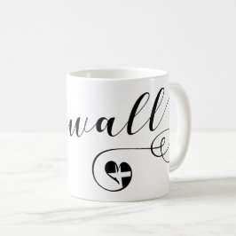 Cornish Flagga in Heart, Cornwall Kaffemugg