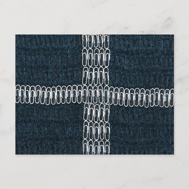 Cornish Flagga of Paperclips Vykort (Framsida)