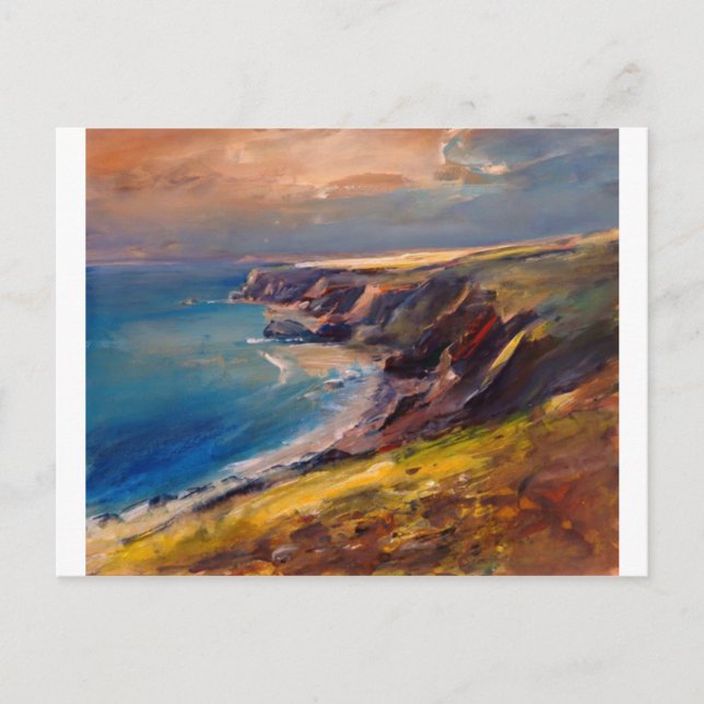 Cornish Kusten nära Newquay Vykort (Framsida)