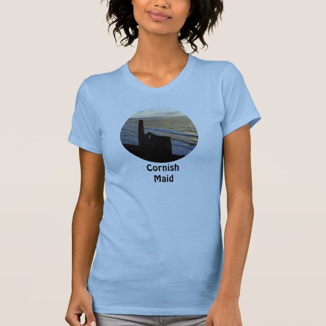 Cornish MaidTin min Cornwall England Tee Shirt (Framsida)