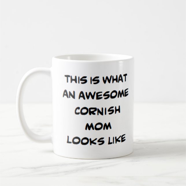 cornish mom, awesome kaffemugg (Vänster)