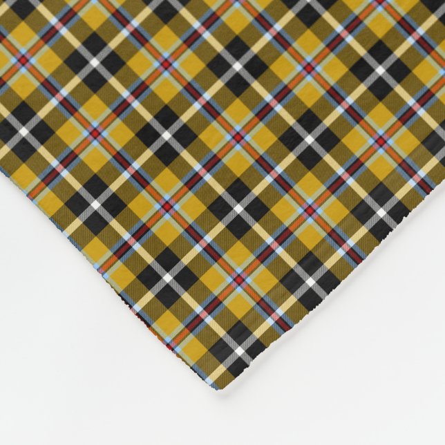 Cornish National Tartan Gult and Black Play Fleecefilt (Hörn)