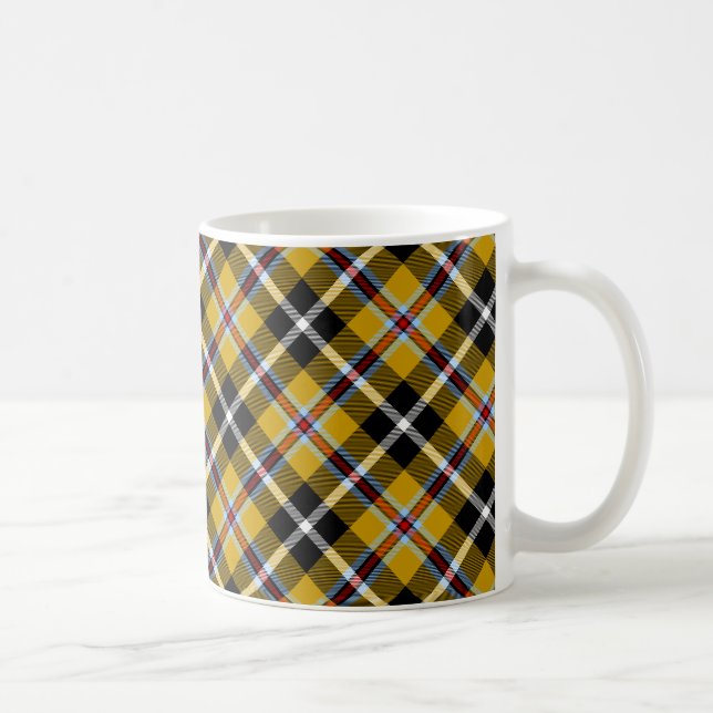 Cornish National Tartan Gult and Black Play Kaffemugg (Höger)