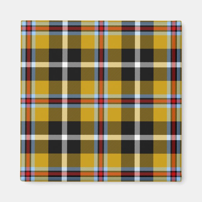 Cornish National Tartan Gult and Black Play Magnet (Framsidan)