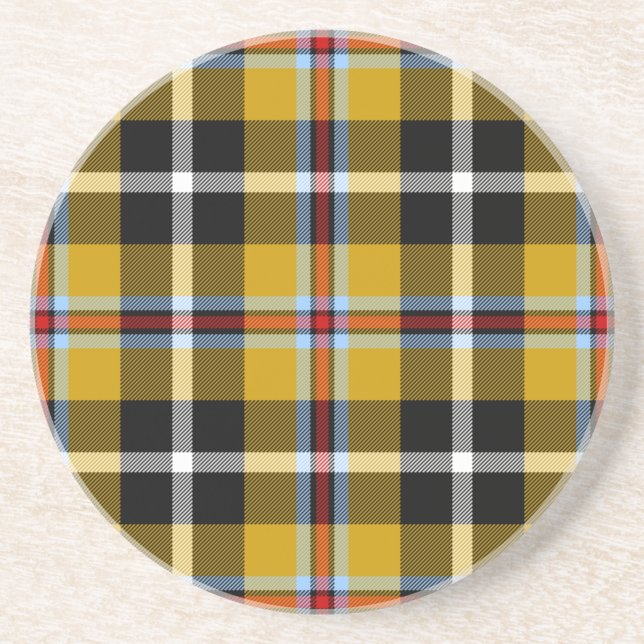 Cornish National Tartan Gult and Black Play Underlägg (Framsidan)