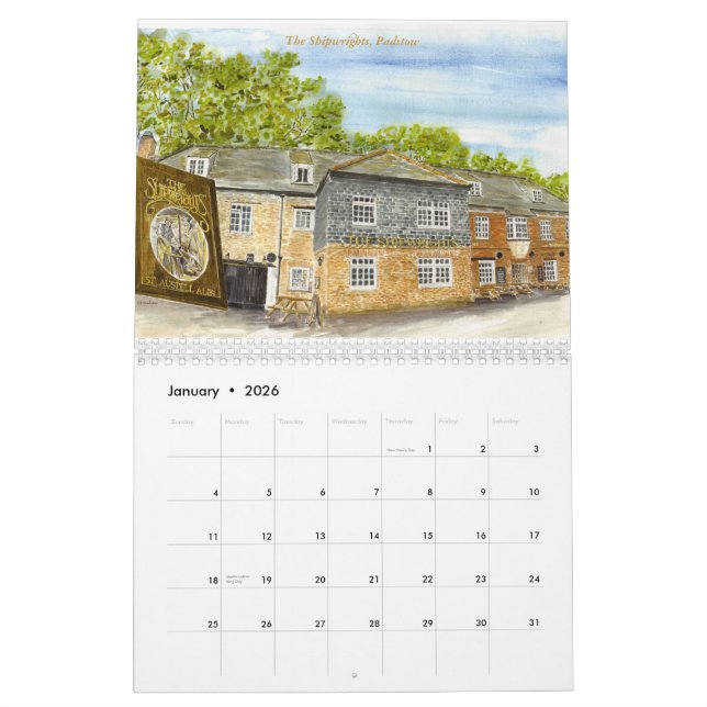 "Cornish Pubs & gästgivargård kalender (Jan 2026)