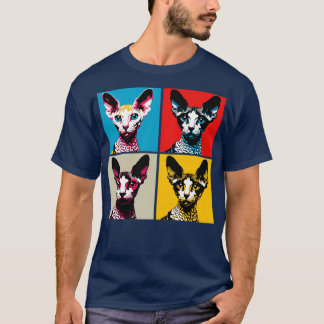 Cornish Rex Art Cat Lovers T Shirt