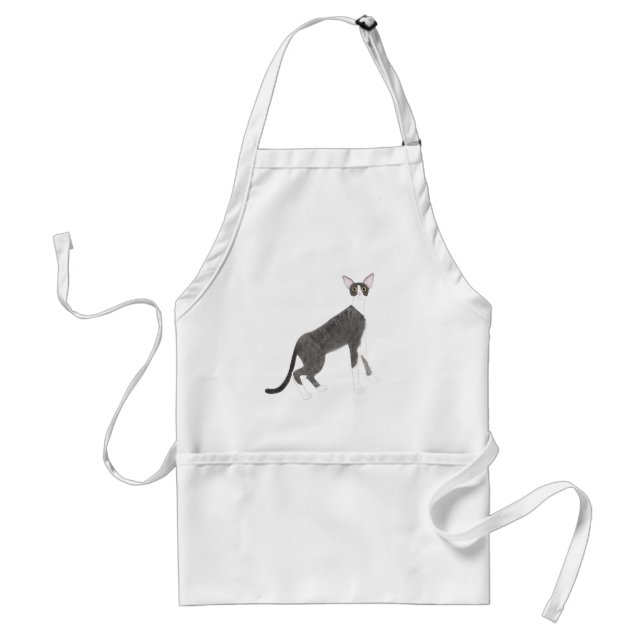 Cornish Rex Cat Apron Förkläde (Framsidan)