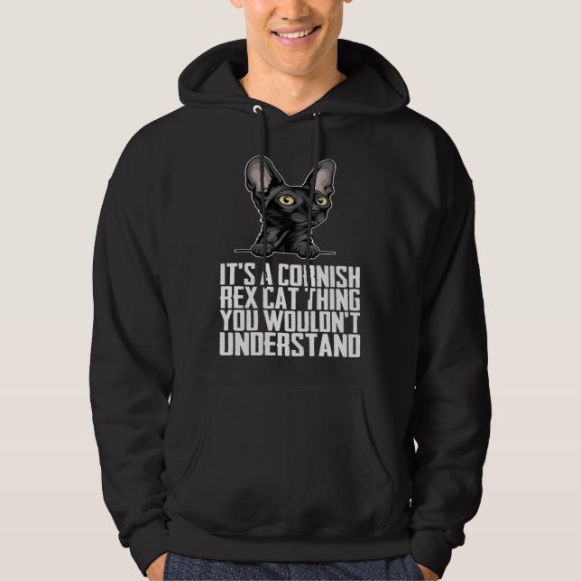 Cornish Rex cat  Cornish Rex  Cornish Rex kitten Hoodie (Framsida)