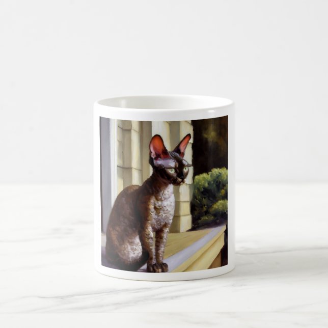 Cornish Rex Cat Kaffemugg (Center)