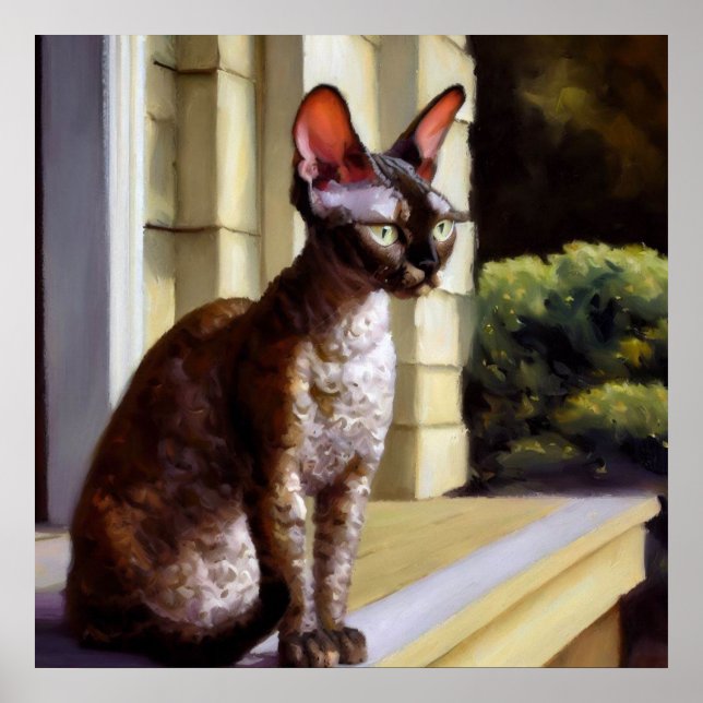 Cornish Rex Cat Poster (Framsidan)