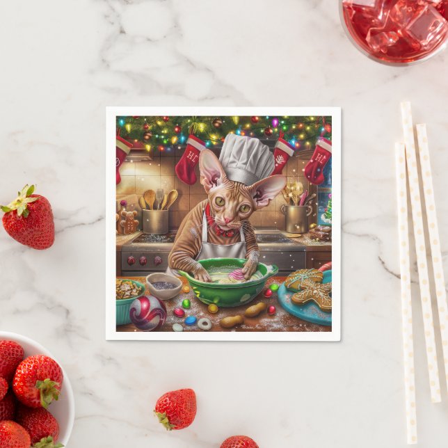 Cornish Rex Holiday Baking: Festiv julbakning Pappersservett (Insitu)