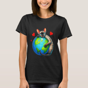 Cornish Rex Katt Jorden Dag Kram Kärlek Ägare Plan T Shirt